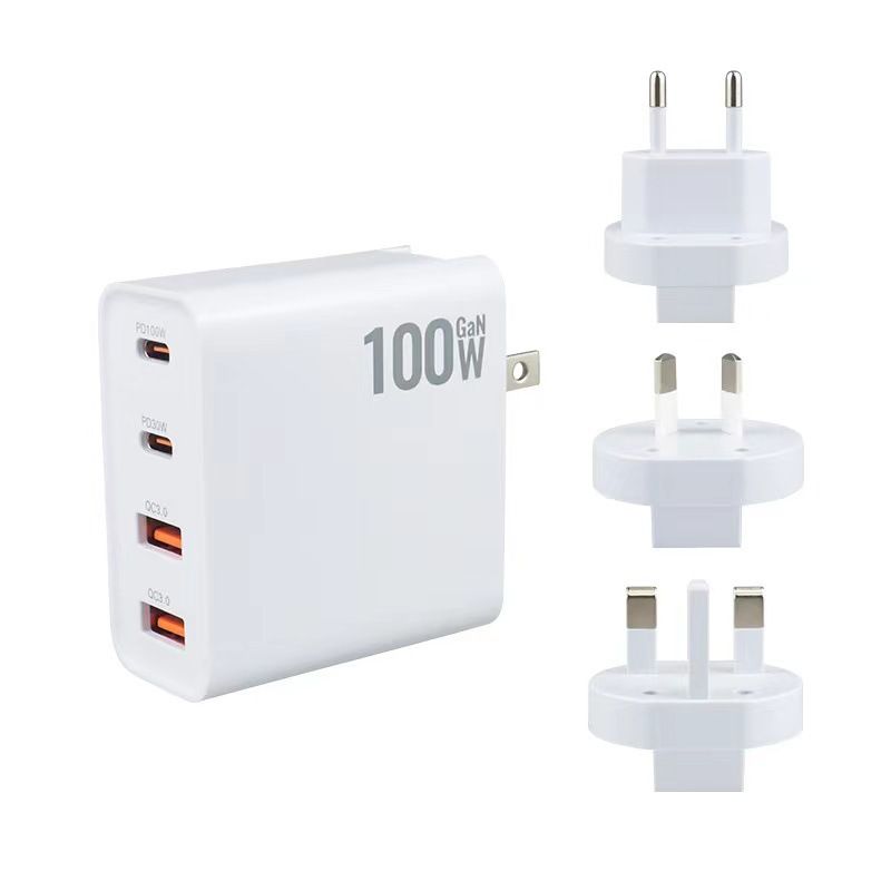 Cargador de teléfono móvil syct 100W GaN PD multipuerto de alta potencia, cabezal de carga rápida, adaptador para portátil_voghion.com
