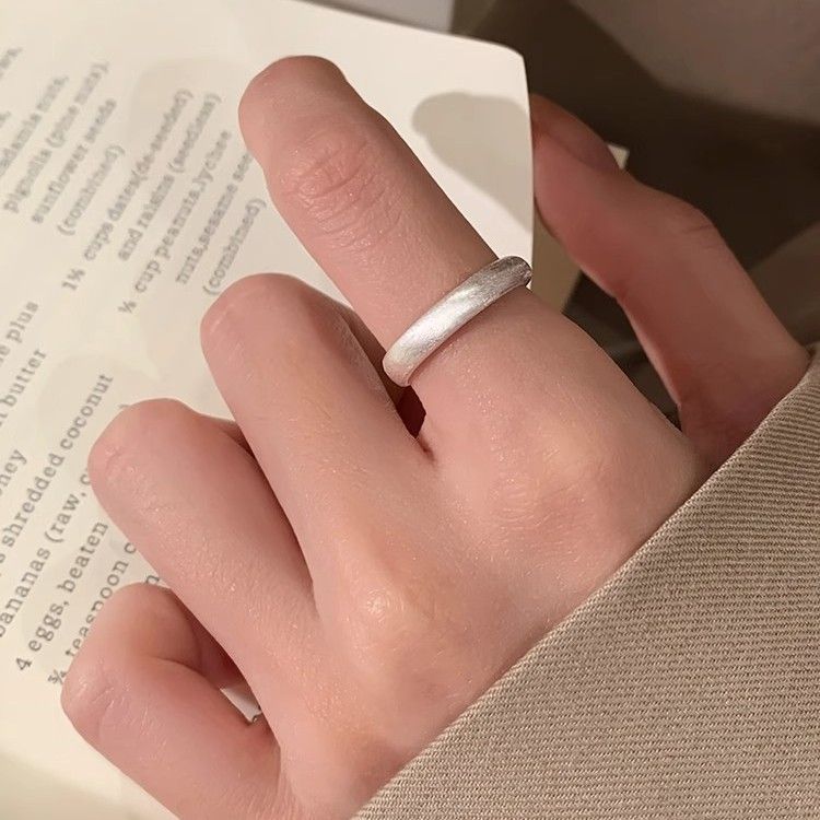 High-Value Versatile Plain Band For Women, Tail Niche Design, High-End Feel, Light Luxury Index Finger Ring, Open Ring_voghion.com