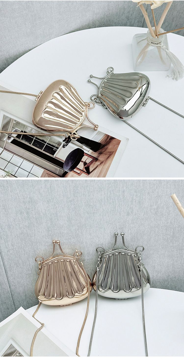 Mini porte-monnaie en métal avec rouge à lèvres – Portefeuille bandoulière tendance pour femme avec différents motifs_voghion.com