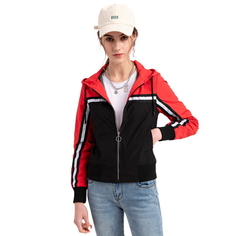 2021 Thin Windbreaker Color Block Casual Jacket Women's Spring And Autumn Outdoor Raincoat_voghion.com