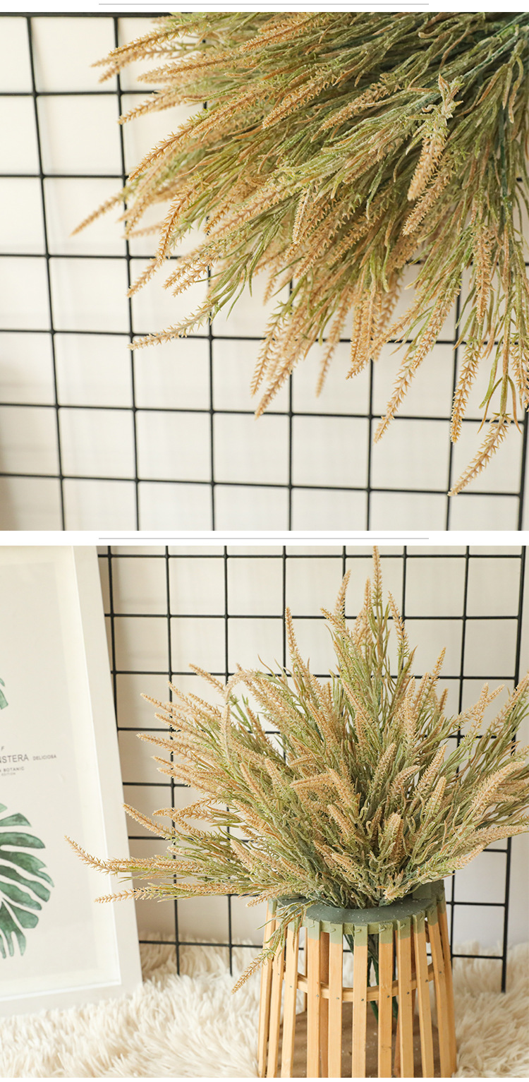 Decorative setaria artificial flower green plant wedding crafts_voghion.com