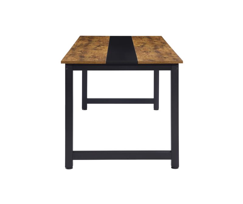 Computer Desk Large Office Desk, 79.5 Inch Gaming Desk Writing Desk Work Desk For Home Office, Study, Modern Simple Wooden Desk, Large Legroom, Metal Frame, Rustic/Black_voghion.com