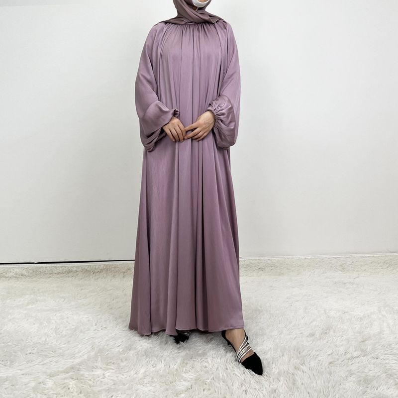 Abbigliamento da donna Nuova moda Maniche a lanterna Larghe e larghe Maniche a lanterna Abito lungo Gonna_voghion.com