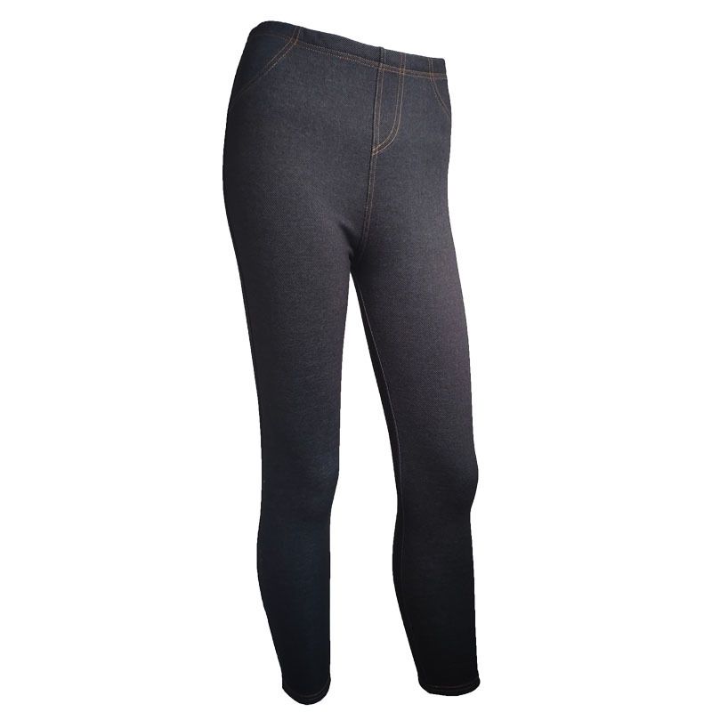 Damen-Leggings aus Samt und dickem Denimimitat, dünne, dicke Thermohose, Bleistifthose_voghion.com
