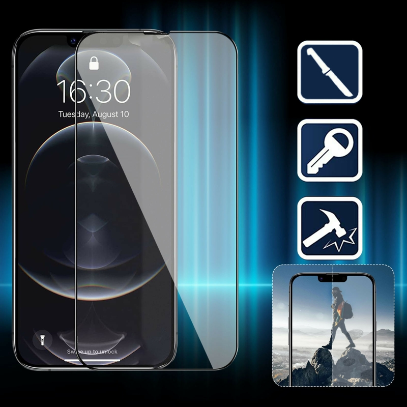 5ST Heltäckande Skyddsglas För IPhone 15 14 13 12 11 Pro Max X XS XR XSMAX 15Plus 12Mini 13Mini 6 6s 7 8 Plus SE2020 Skyddsglas_voghion.com
