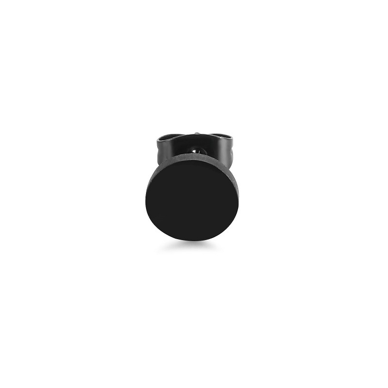 2 pezzi orecchini rotondi in acciaio inossidabile punk nero da uomo, da donna, hip hop, piercing rock, calibro, orecchini rotondi, gioielli_voghion.com