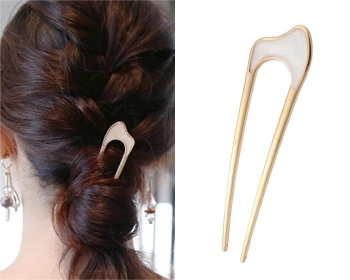 Einfache Haarspangen in U-Form, Haarnadeln für Frauen und Mädchen, Haarstäbe, Haarstyling-Zubehör für Bräute, goldfarbene Haarnadeln aus Metall, Haarspangen_voghion.com