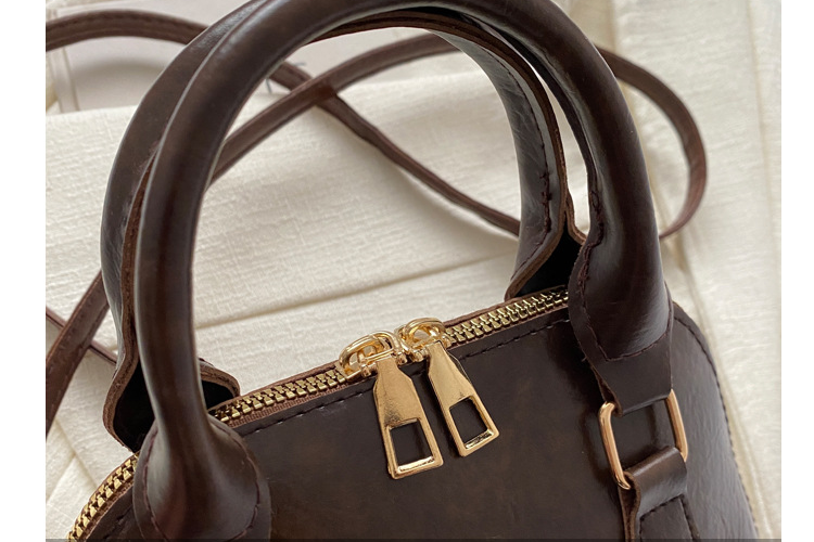 Doctor Bag Popular Simple Winter Retro Casual New Style Fashion Western Style Texture One Shoulder Crossbody Shell Women's Bag_voghion.com