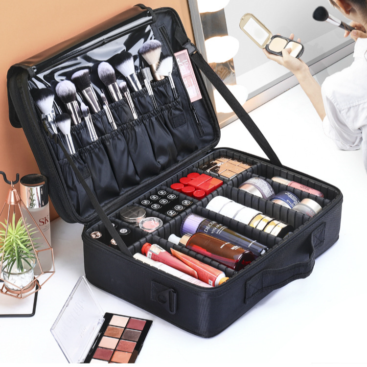 Organizador familiar de gran capacidad, bolsa de cosméticos, caja de herramientas portátil para tatuajes, manicura y maquillaje_voghion.com
