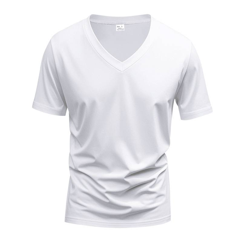 Trendiges, schnelltrocknendes, atmungsaktives, lässiges, sportliches und individuelles T-Shirt mit V-Ausschnitt für Herren im Frühling und Sommer_voghion.com
