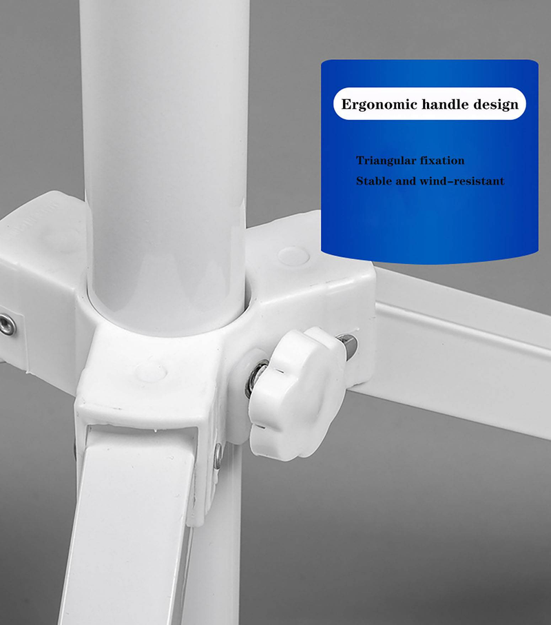 Parasol met kruisframe, parasolstandaard voor buiten, parasolvoet voor patio en tuin met kruisframe, metalen standaard, wit_voghion.com
