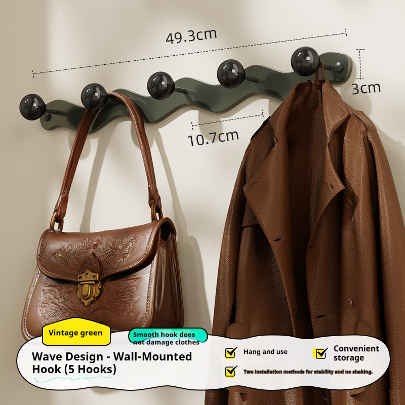 Ganchos de pared sin taladro: ahorra espacio en la puerta y la pared para abrigos, sombreros y bolsos (varios estilos y opciones de ganchos, hierro resistente a la oxidación)_voghion.com