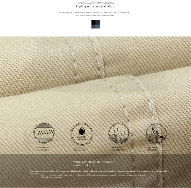 Men’s Washed Cotton Jacket – Fleece-Lined Winter Coat With Stand Collar & Button Closure (M-5XL)_voghion.com