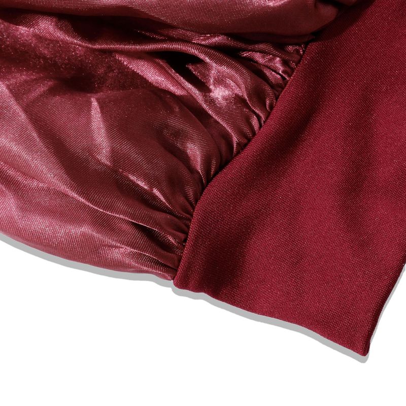 Cuffia da doccia a tesa larga monostrato - Protezione per capelli foderata in raso da 32 cm con elastico alto per donna_voghion.com