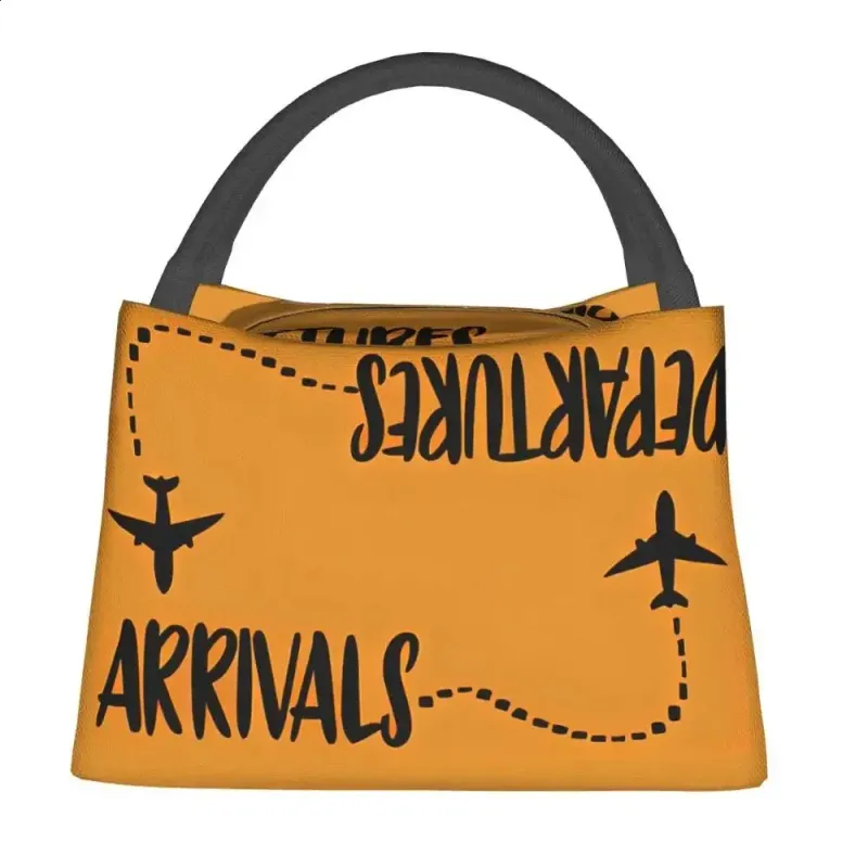 Arrival Airplane Lunch Bag Aviation Leisure Box Picnic Portable Tote Graphic N Cooler 250318l_voghion.com