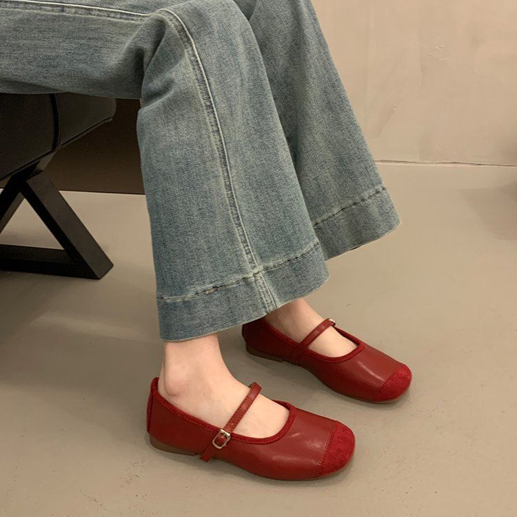 Scarpe da ballo Gentle Evening Breeze da donna, stile fata, con punta bassa, per primavera e dolce temperamento_voghion.com