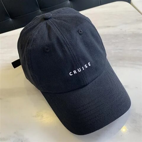 Instagram Korean minimalist style small letter embroidered duckbill women in spring and summer, cotton soft top_voghion.com