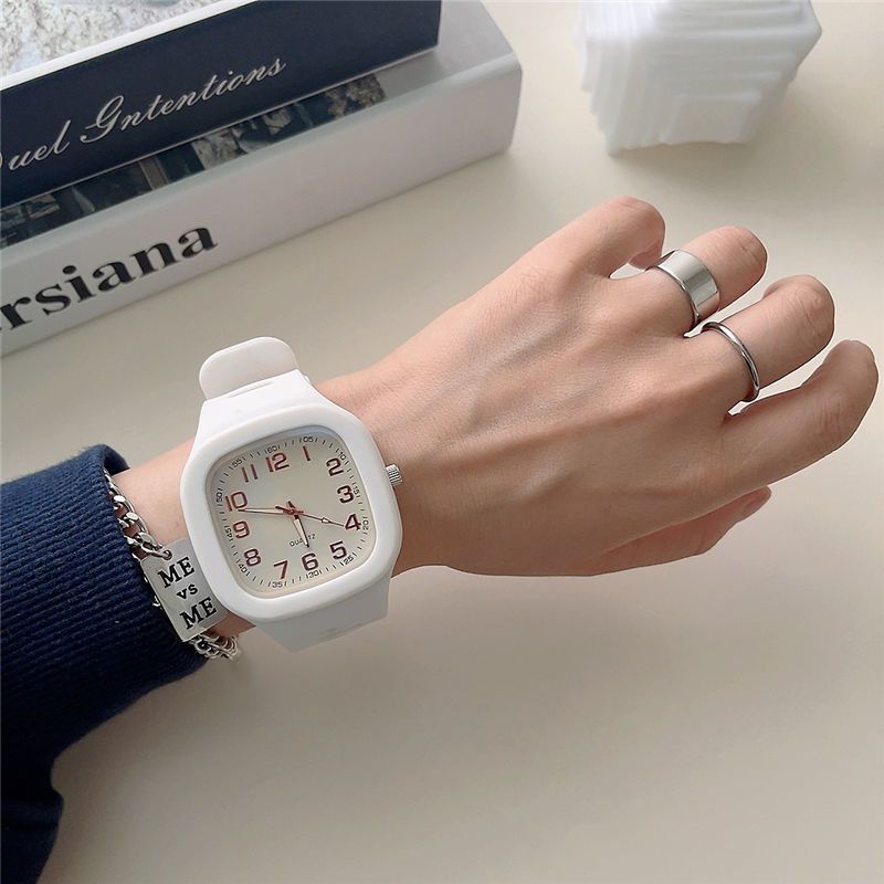 Internet Celebrity Square For Women, Ins Style, College Style Quartz Watch, Student Niche Simple Korean Version_voghion.com