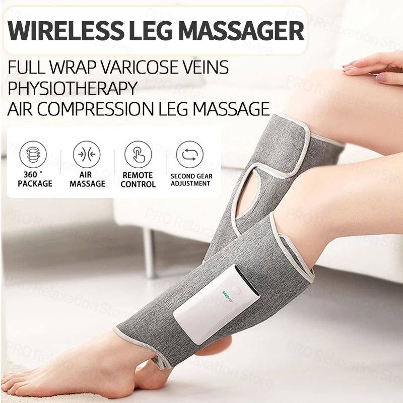 Massaggiatore wireless Full Wrap Vene Varicose Compressione Gambe Massaggio Air Wave Pressing Massageador Muscolare_voghion.com