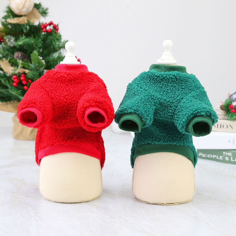 Warm Winter Dog Clothes For Small Dogs, Cozy Fleece Pet Outfit With Christmas Tree Design, Soft & Comfortable For Teddy, Chihuahua, Puppies_voghion.com