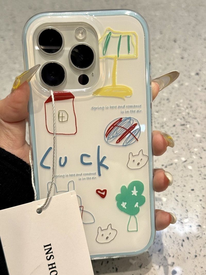 Cute Line Drawing Doodle Bula Dog Compatible With IPhone 14 16 Pro Max Phone Case 15 New 13 For Women_voghion.com