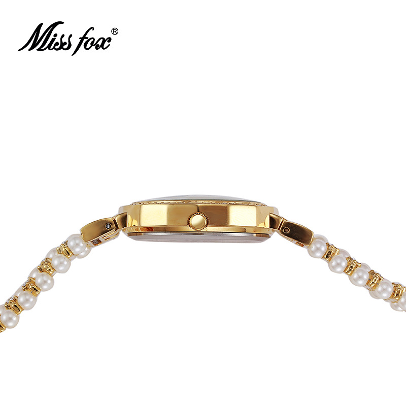 MISS FOX orologio al quarzo impermeabile con puntatore da donna di vendita caldo, perla dorata, diamante intarsiato_voghion.com