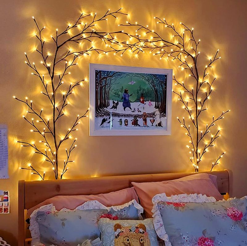 LED-Lichterkette für Baumreben, Netz, Rot, Ins Style, Kletterwand, Rebe, Mann, Licht, Wanddekoration, Weihnachtsatmosphäre, Licht, Lichterkette_voghion.com