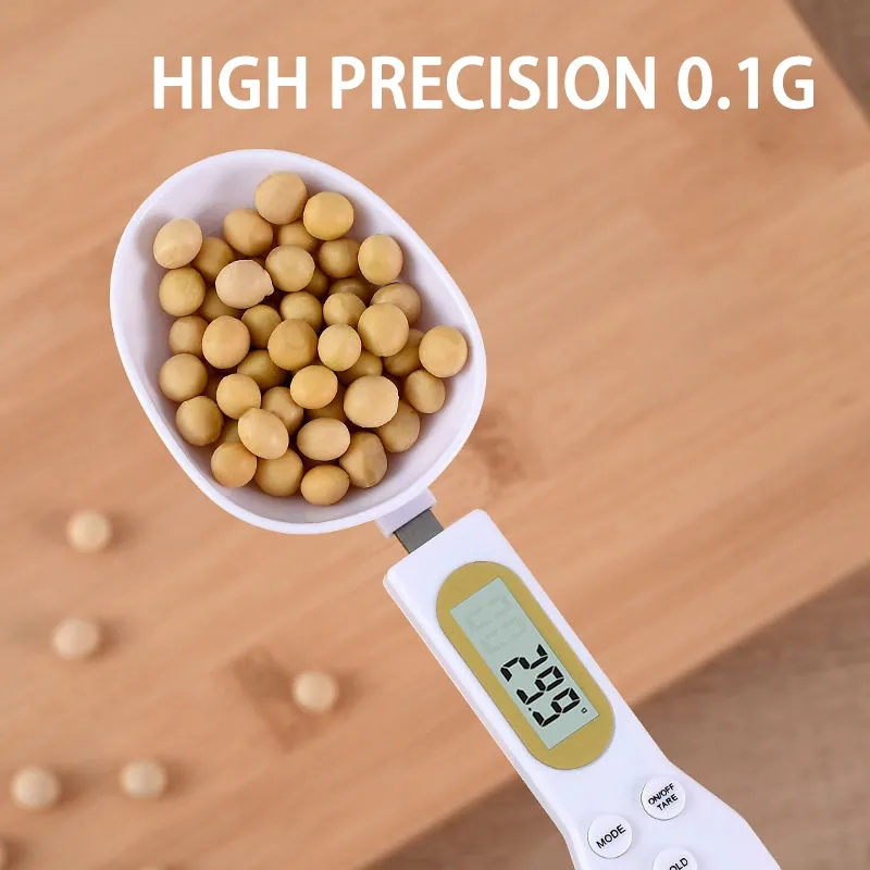 1pc lcd digital medição ajustável pesando colher balança de cozinha colher de medição eletrônica café em pó escala de cozimento_voghion.com