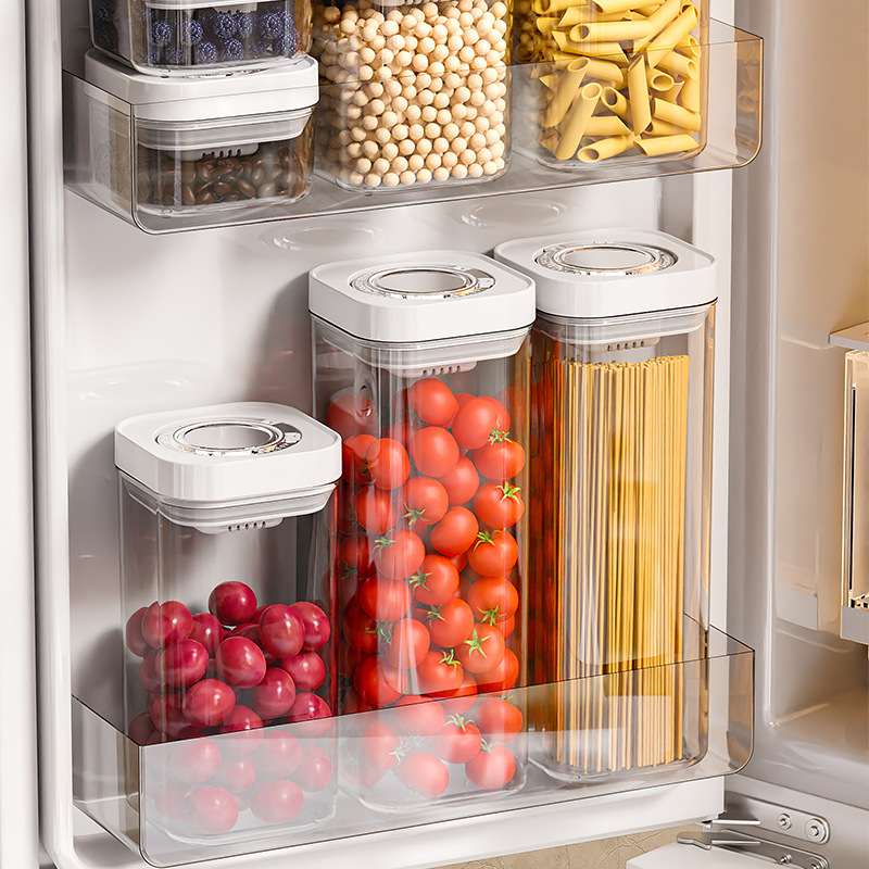 Press type sealed container for storage and preservation, kitchen moisture-proof sealed miscellaneous grain storage tank, snacks and dried fruits_voghion.com