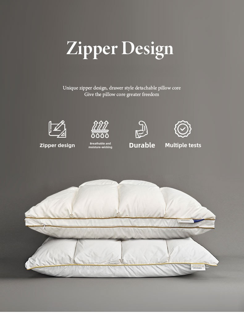 Down Mulit Layer Soft Pillow Core Duck Down Goose Down Pillow_voghion.com
