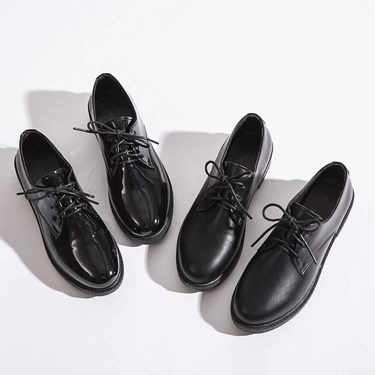 Mustad retro väikesed nahast kingad 2025 kevadised lamedad mokassiinid naistele_voghion.com