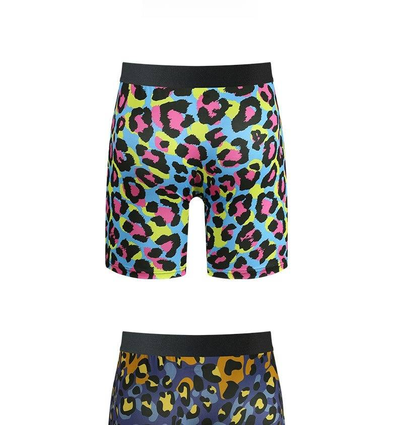 NOKO 3-pack Europees en Amerikaans ondergoed met luipaardprint, ademend, verlengde broekspijpen, elastische en comfortabele sportboxershorts voor heren_voghion.com