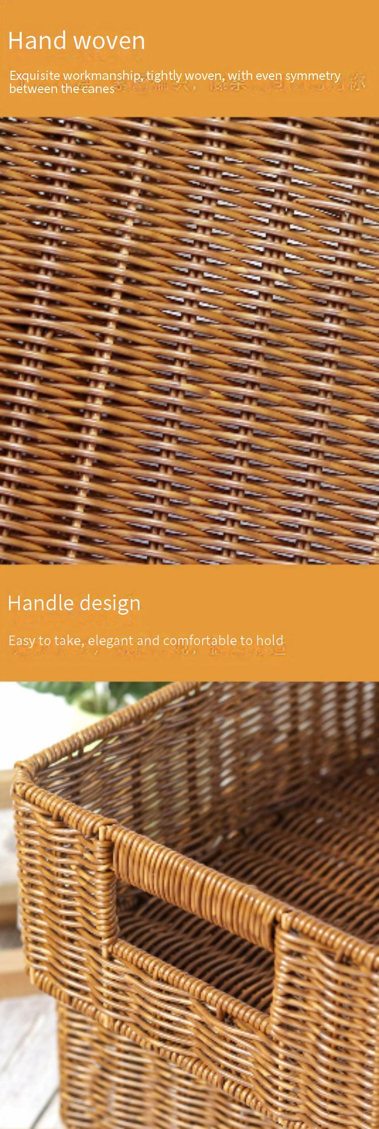 Kosz do przechowywania Premium Woven z metalową ramą - ręcznie robiony organizer do domu, książek i codziennych niezbędnych rzeczy_voghion.com