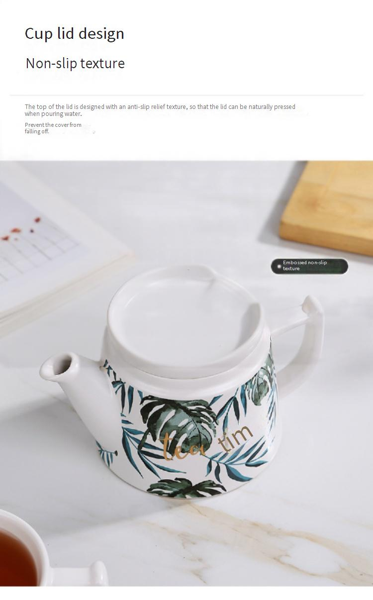 Ceramic Tea Set - Stackable Flower Tea Pot With 2 Cups & Infuser Perfect For Afternoon Tea_voghion.com