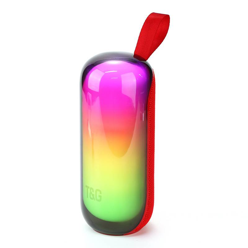 Enceintes portables TG448, mini haut-parleur Bluetooth, lumière colorée RVB, carte portable, caisson de basses, haut-parleur TWS_voghion.com
