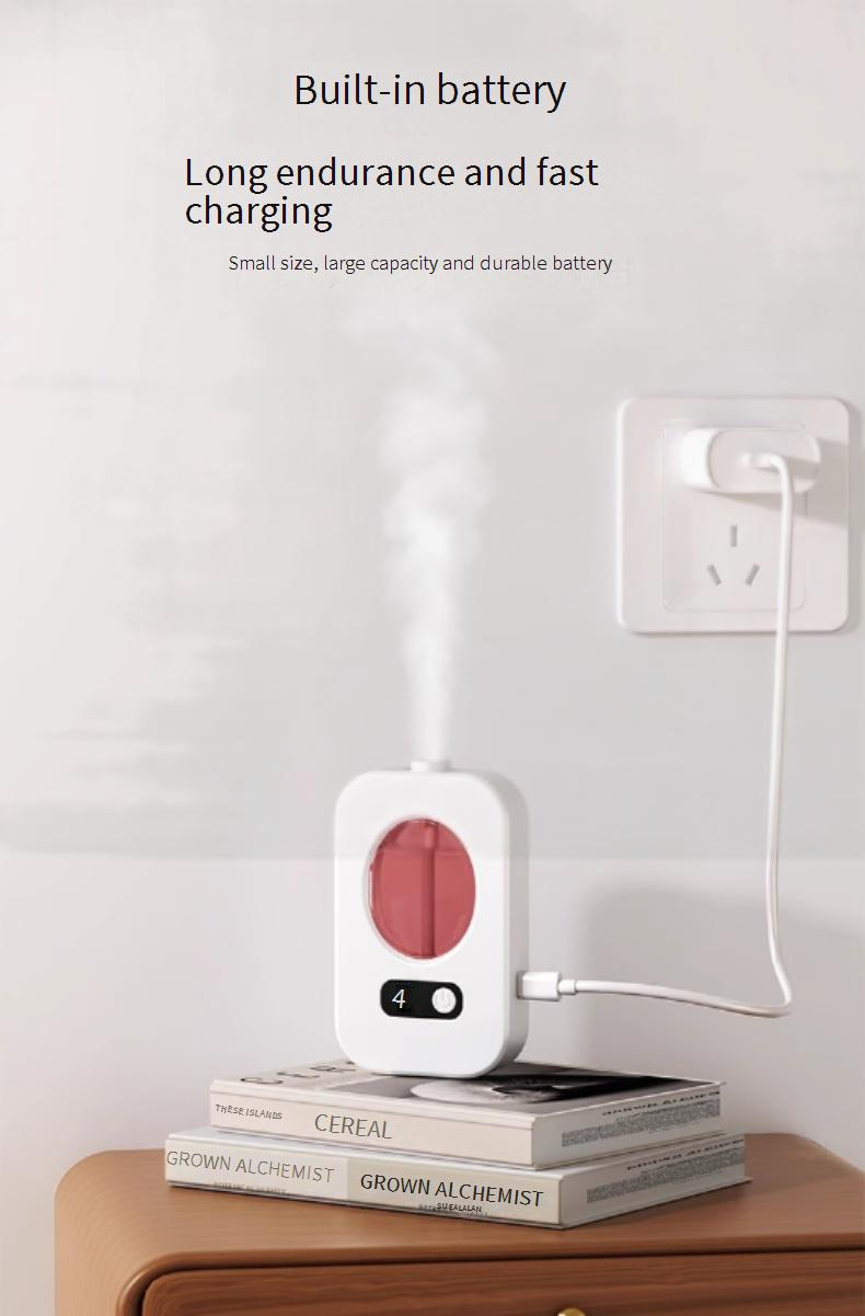 Automatic Aroma Diffuser With 6 Essential Oil Scents - Portable USB Rechargeable Air Freshener For Home, Office, Bedroom & Bathroom_voghion.com