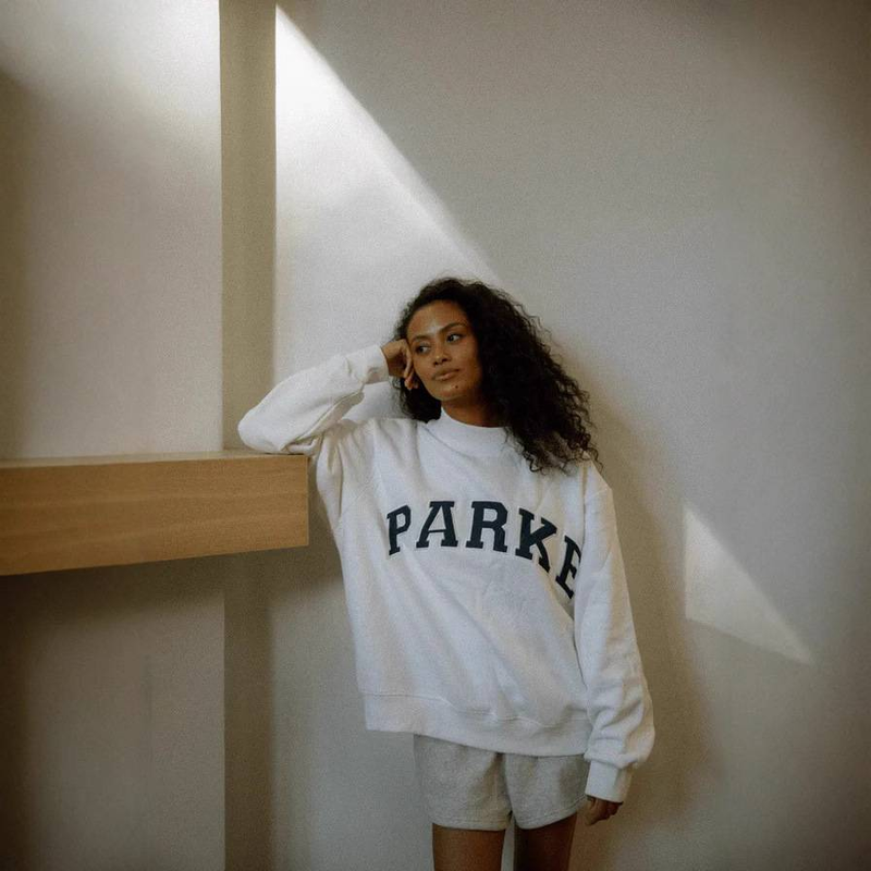 NOKO-Crew Neck Sweatshirt Set With Lettering Print._voghion.com
