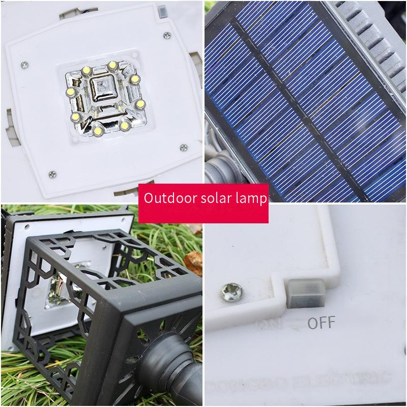 Luci da giardino a LED solari, lampada da parete impermeabile per esterni, cortile, patio, vialetto - Accensione/spegnimento automatico, risparmio energetico, design resistente in bianco e nero_voghion.com