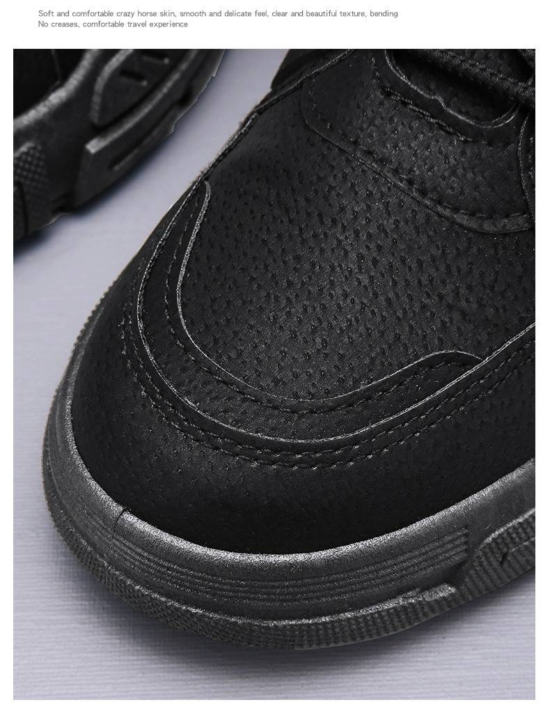 Men's Breathable Work Shoes With Anti-Slip Rubber Sole, Lightweight Casual Sneakers For Walking And Running, Comfortable Round Toe Design_voghion.com