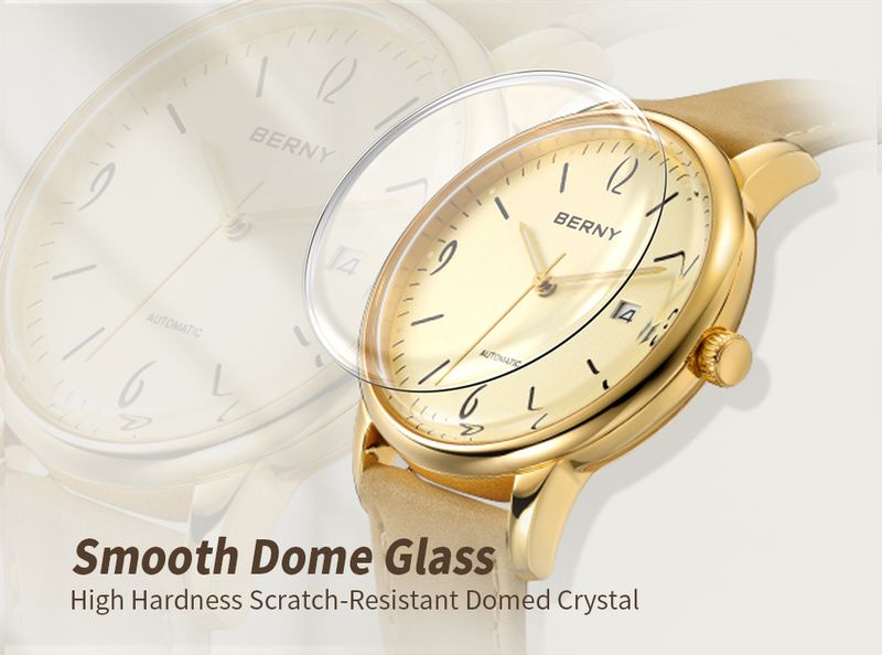 BERNY Automatic Watches For Men Fashion 20ATM Waterproof Super Luminous Mechanical Silver Watch Date Stainless Steel Sapphire Analog Wrist Watch_voghion.com