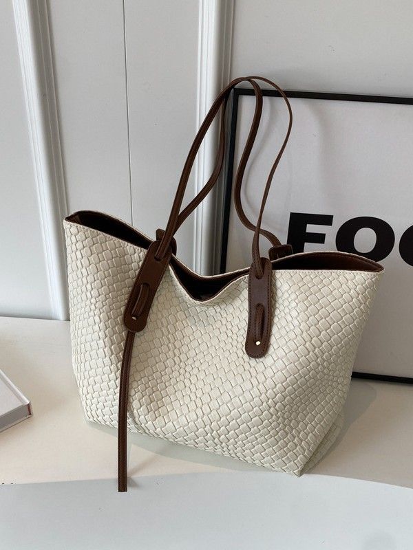 Luxury Brand Designer Bag Large Capacity Woven Bag For Women 2025 New Vintage Versatile Shoulder Underarm Bag Korean Style Handheld Tote Bag_voghion.com