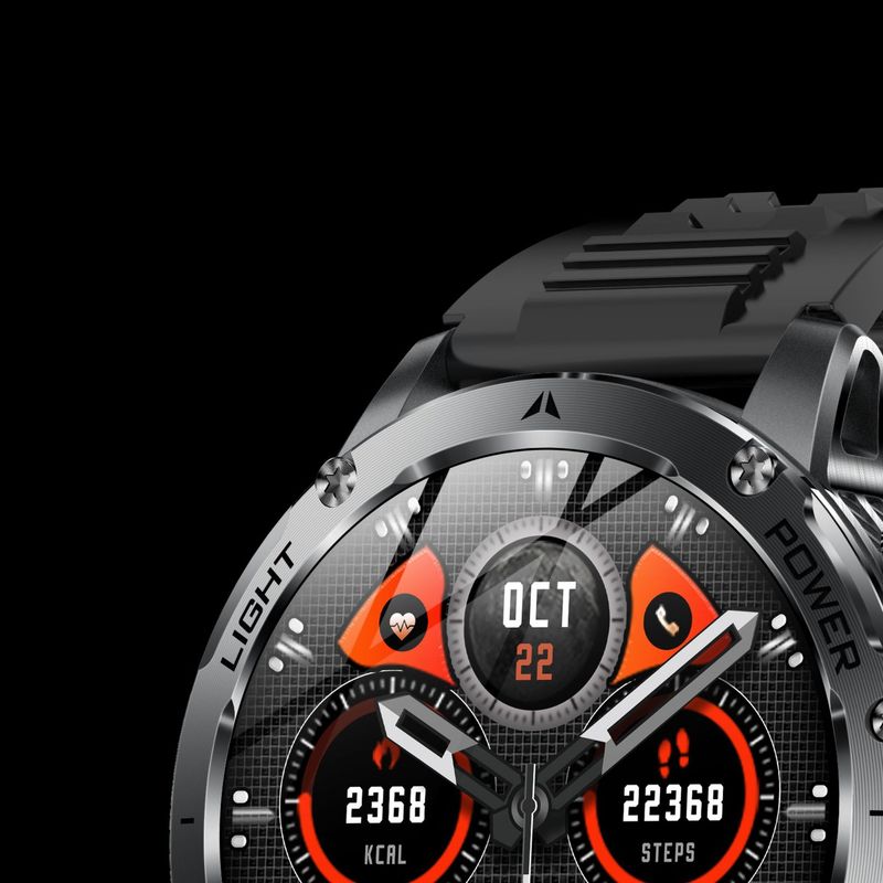 LIGE AK87 Outdoor Smartwatch With Flashlight, Bluetooth Calling, 1000mAh Battery, Multi-Sport Modes, AMOLED Display_voghion.com