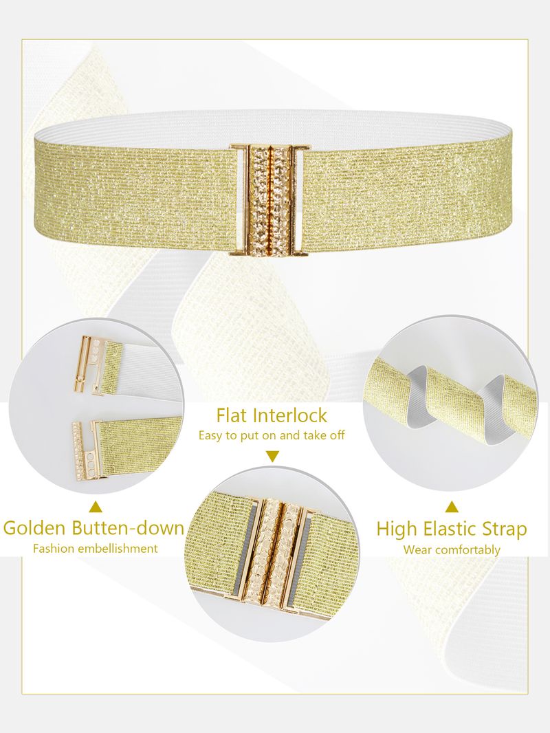 HOT SISHION Moda Oro Argento per Donna SCB0319 Cinture Elastiche in Vita Cummerbund Corsetti Accessorio_voghion.com