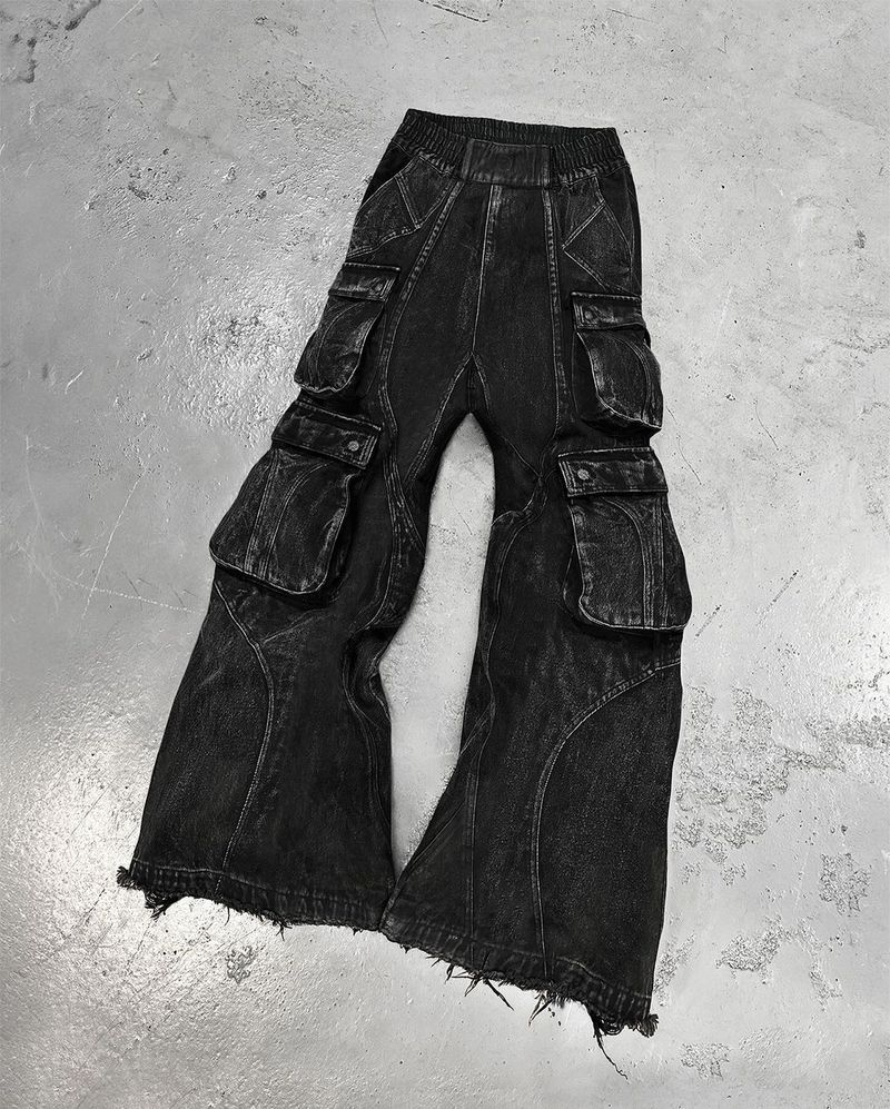 "Y2K Streetwear Patchwork Jeans für Herren – Hohe Taille, Loose Fit, Distressed Denim (S-XXL)"_voghion.com