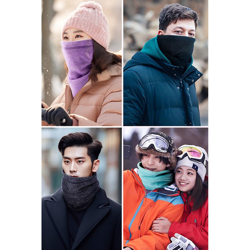 Maschera invernale YIPINU nuova e calda per donna, scaldacollo antivento per ciclismo e sci, foulard in pile anionico_voghion.com