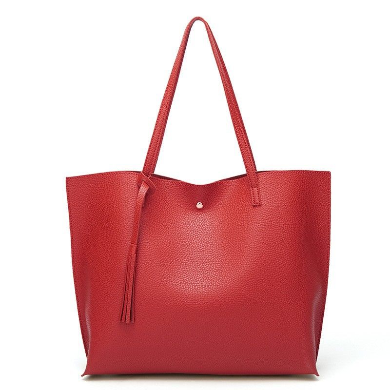 Borsa a tracolla grande capacità con nappa in stile coreano da donna, nuova moda 2024_voghion.com