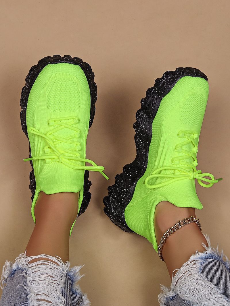 Plus Size Women's Breathable Sock Sneakers Slip-On Lazy Shoes_voghion.com