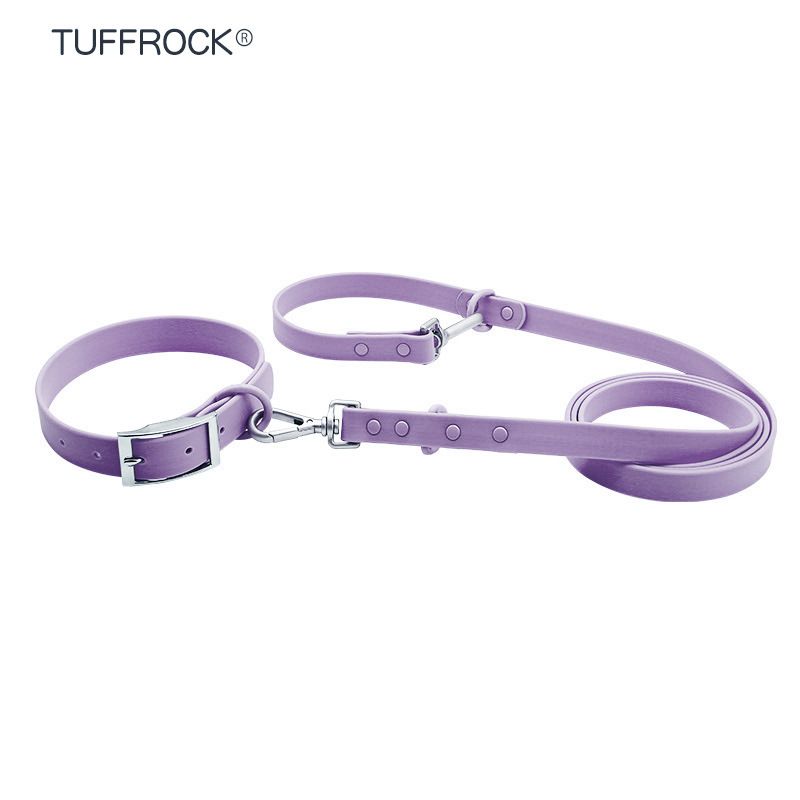 PVC-wasserdichtes Hundehalsband, weiche, silikonartige Doppelkopf-Leine für Haustiere_voghion.com
