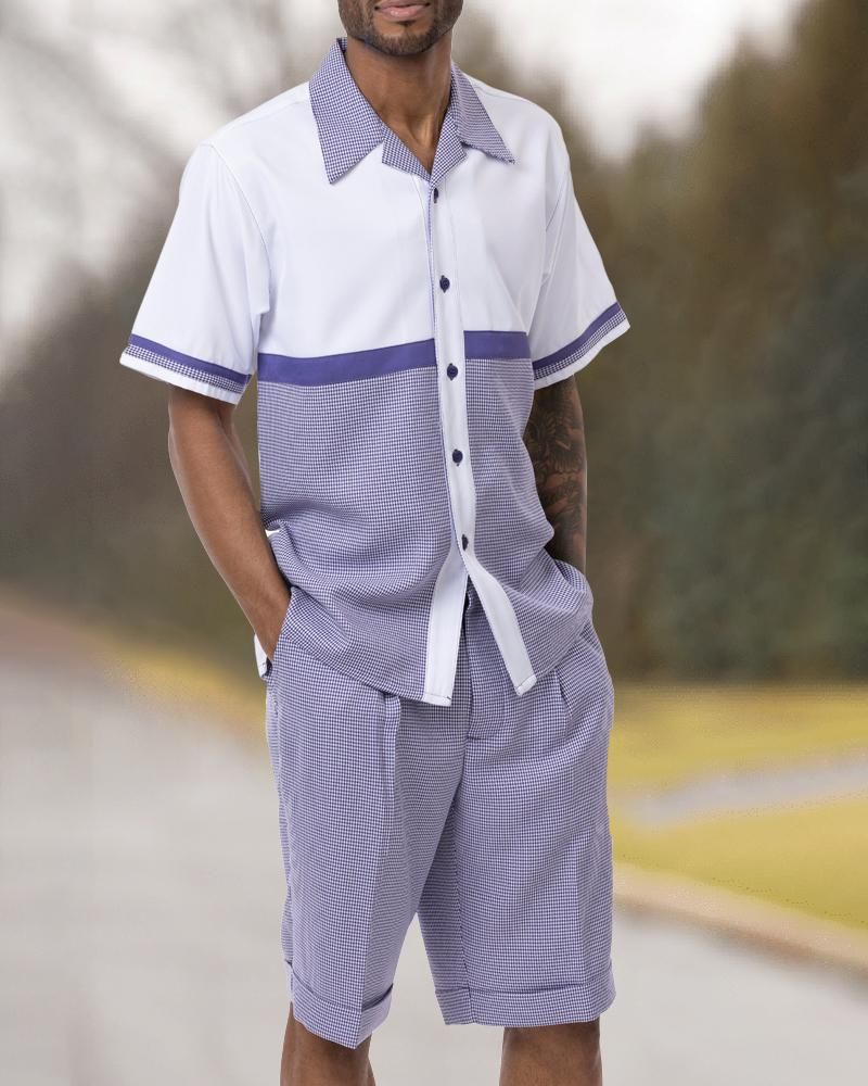 Herrenbekleidung Herren Hawaiihemd Code 3D-gedruckte Shorts Hemd Anzug Sommer_voghion.com