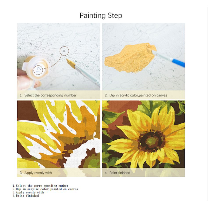 2pcs Framed Canvas Painting Kit Pre Drawn Canvas Painting For Adults Party Kits Paint And Acrylic Colors Women And Man Art Set 20x25cm/8x10inch_voghion.com